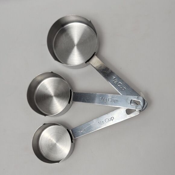 Master Class Stainless Steel Measuring Cups - Set of 3 - Picture 1 of 10